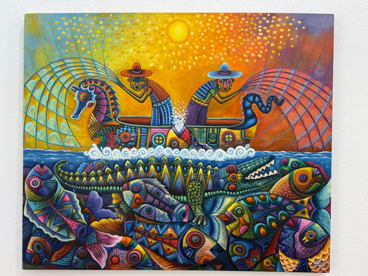 Museum of Oaxacan Painters, street music and flowering&nbsp;trees